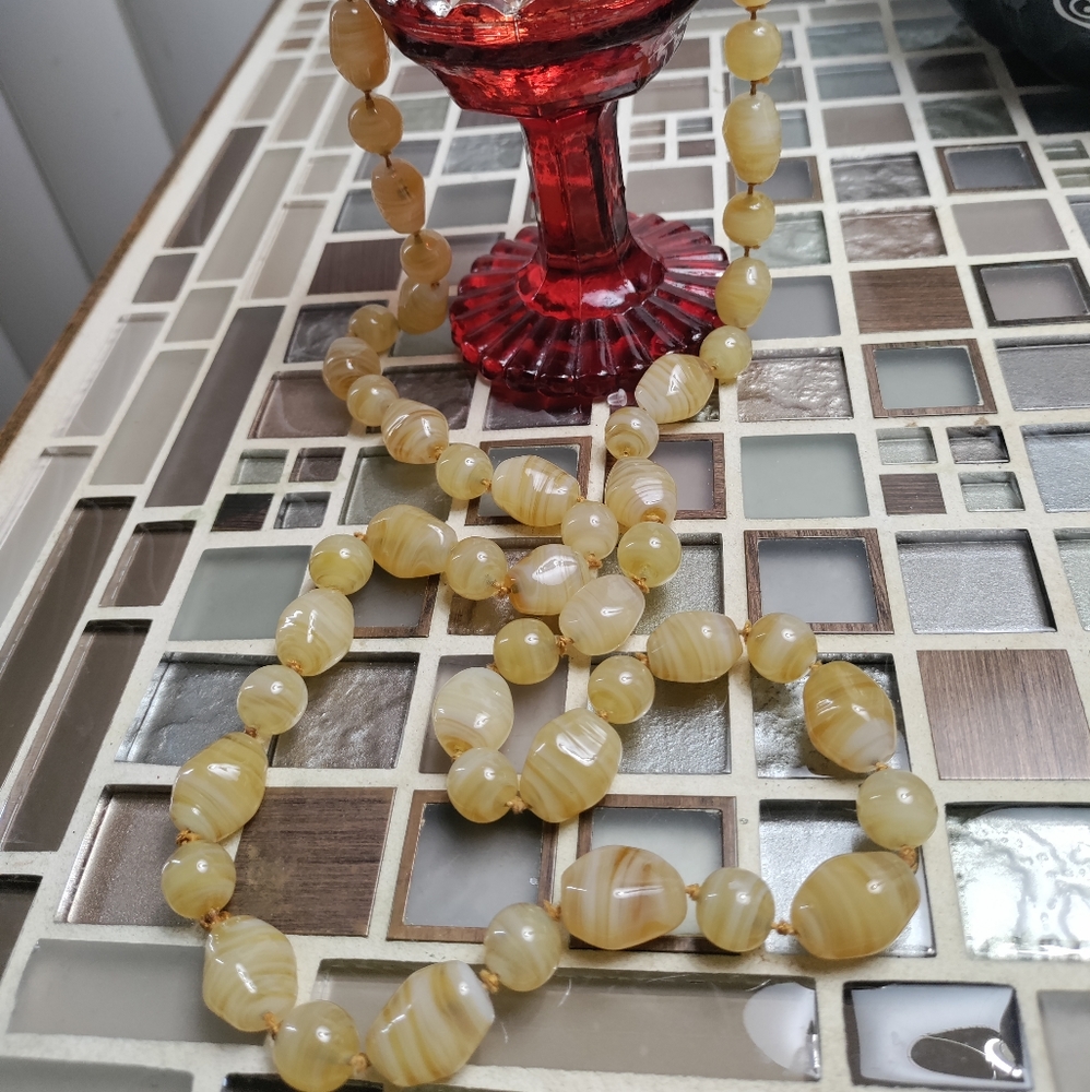 Vintage Artisan Glass beaded necklace